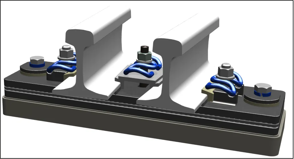 Turnout Vibration Damping Fastener